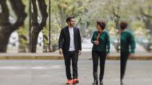 Jorge Álvarez Máynez con Patricia Mercado 