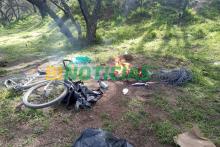 Quema de materiales en el Bosque de Cobos