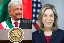 AMLO y Elizabeth Sherwood-Randall
