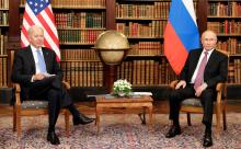 Joe Biden y Vladimir Putin 