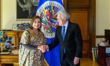 Xóchitl Gálvez y Luis Almagro 