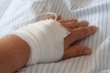 Paciente recibiendo quimioterapia