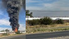 Ya fue controlado al incendio y buscan en este momento ubicar a dos trabajadores que presuntamente estaban en el interior