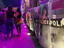 Policía en la marcha