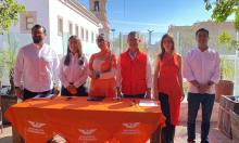 Militantes de MC, de izquierda a derecha: Jorge Narváez,  Camila Guerra, Sara Miranda, Gustavo Granados, Anayeli Muñóz y Ulises Reyes