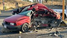 Fuerte choque en la entrada a Calvillito; confirmado un fallecido