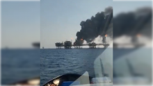 Incendio en plataforma de Pemex 