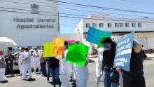Manifestación ISSSTE Aguascalientes