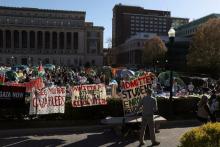 Las manifestaciones iniciaron en una Universidad de Columbia, la semana pasada.