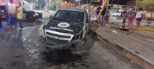 No hubo personas lesionadas pero el conductor si fue arrestado y consignado ante el Juez Municipal