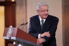 López Obrador en una conferencia matutina