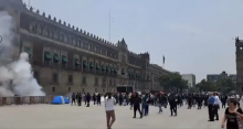 Manifestación de normalistas en CDMX deja 26 policías lesionados