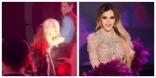  Lucía Méndez sufre fuerte caída durante su show "Vedette"