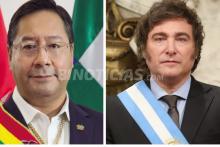 Luis Arce y Javier Milei 