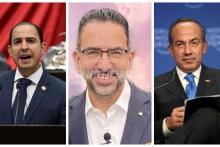 Marko Cortés, Javier Lozano y Felipe Calderón 