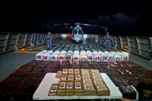La Marina Armada de México incautó 8.3 toneladas de droga.
