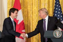 Justin Trudeau y Donald Trump 