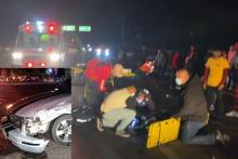 Fuerte accidente desigual, deja como saldo dos lesionados de gravedad.