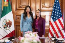 Kristy Noem y Claudia Sheinbaum 