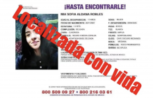LOCALIZADA CON VIDA