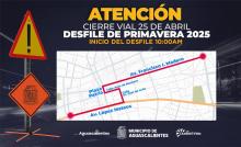 Cierres viales por Desfile de Primavera 2025