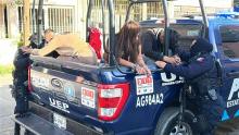 Elementos de la Policía Estatal lograron la captura de dos hombres y dos mujeres como sospechoso de la agresión