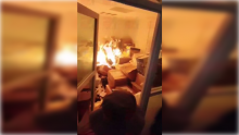 Incendio en el SNTE