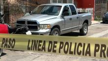 Camioneta baleada 