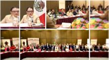 Rosa Icela Rodríguez y funcionarios 