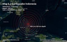 Sismo de magnitud 5.9 sacude la isla de Sulawesi Central en Indonesia