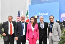 Tere Jiménez y empresarios 