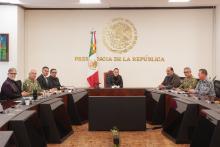 Claudia Sheinbaum y gabinete de seguridad 