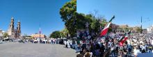 Manifestación ambos lados
