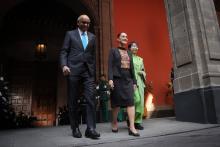 Sheinbaum recibe al presidente de Singapur en Palacio Nacional; anuncian instalación de embajada e inversiones