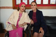 Claudia Sheinbaum se reúne con la actriz Elsa Aguirre, ícono del cine de oro mexicano