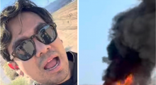 Se incendió la camioneta en la que viajaban Pepe y Teo 