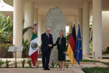 Claudia Sheinbaum y Frank-Walter Steinmeier