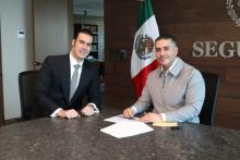 Miguel Torruco y Omar García Harfuch 