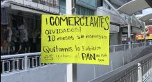 Comerciantes en huelga