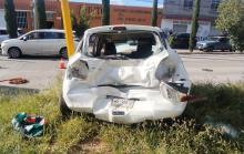 El brutal choque ocurrió en Siglo XXI a la altura de Villas de San Antonio