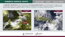 Se forma la tormenta tropical "Fausto" en el Pacífico 