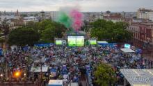 Familias de Aguascalientes se reunieron en el Gigante Fan Zone este domingo